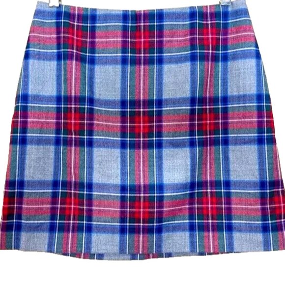 Vineyard Vines Jolly Plaid Tartan Mini Skirt Size 2 NWT Preppy Academia Holidays - Picture 1 of 7